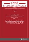 Image for Translation and Meaning. New Series, Vol. 2, Pt. 2