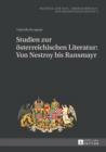 Image for Studien zur oesterreichischen Literatur: Von Nestroy bis Ransmayr : 5