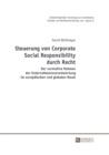 Image for Steuerung von Corporate Social Responsibility durch Recht