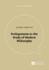 Image for Prolegomena to the study of modern philosophy