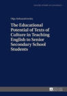 Image for The educational potential of texts of culture in teaching English to senior secondary school students