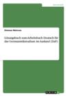 Image for Loesungsbuch zum Arbeitsbuch Deutsch fur das Germanistikstudium im Ausland (DaF)