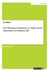 Image for The Meaning of Harmony in China and its Importance in Business Life