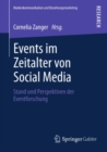 Image for Events im Zeitalter von Social Media: Stand und Perspektiven der Eventforschung