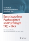 Image for Deutschsprachige Psychologinnen Und Psychologen 1933-1945: Ein Personenlexikon, Erganzt Um Einen Text Von Erich Stern