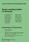 Image for Aachener Bausachverstandigentage 2013 : Bauen und Beurteilen im Bestand