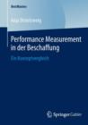Image for Performance Measurement in der Beschaffung