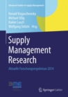 Image for Supply Management Research: Aktuelle Forschungsergebnisse 2014