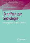 Image for Schriften zur Soziologie : Herausgegeben von Klaus Lichtblau