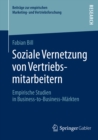 Image for Soziale Vernetzung von Vertriebsmitarbeitern: Empirische Studien in Business-to-Business-Markten