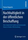 Image for Nachhaltigkeit in der offentlichen Beschaffung : Eine empirische Studie auf kommunaler Ebene in Baden-Wurttemberg