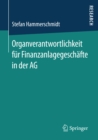 Image for Organverantwortlichkeit fur Finanzanlagegeschafte in der AG