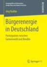 Image for Burgerenergie in Deutschland : Partizipation zwischen Gemeinwohl und Rendite