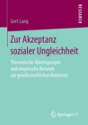 Image for Zur Akzeptanz sozialer Ungleichheit : Theoretische UEberlegungen und empirische Befunde zur gesellschaftlichen Koharenz