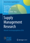 Image for Supply Management Research: Aktuelle Forschungsergebnisse 2016