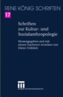 Image for Schriften zur Kultur- und Sozialanthropologie