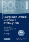 Image for Losungen zum Lehrbuch Steuerlehre 1 Rechtslage 2017 : Mit zusatzlichen Prufungsaufgaben und Losungen