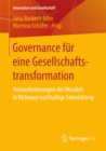 Image for Governance fur eine Gesellschaftstransformation: Herausforderungen des Wandels in Richtung nachhaltige Entwicklung