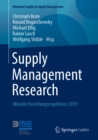 Image for Supply Management Research: Aktuelle Forschungsergebnisse 2019