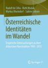 Image for Osterreichische Identitaten im Wandel: Empirische Untersuchungen zu ihrer diskursiven Konstruktion 1995-2015