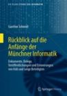 Image for Ruckblick auf die Anfange der Munchner Informatik