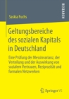 Image for Geltungsbereiche des sozialen Kapitals in Deutschland