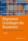 Image for Allgemeine Grundlagen des Bauwesens