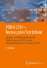 Image for VOB/A 2019 - Textausgabe/Text Edition: Vergabe- Und Vertragsordnung Für Bauleistungen, Teil A / German Construction Contract Procedures, Part A