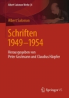 Image for Schriften 1949 - 1954: Herausgegeben von Peter Gostmann und Claudius Harpfer