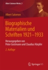 Image for Biographische Materialien und Schriften 1921-1933
