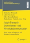Image for Soziale Themen in Unternehmens- Und Wirtschaftskommunikation: Social Issues in Corporate and Business Communication