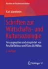 Image for Schriften zur Wirtschafts- und Kultursoziologie