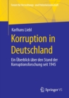 Image for Korruption in Deutschland : Ein Uberblick uber den Stand der Korruptionsforschung seit 1945