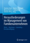 Image for Herausforderungen Im Management Von Familienunternehmen: Werte - Wachstum - Controlling - Krisenbewaltigung