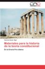 Image for Materiales Para La Historia de La Teoria Constitucional