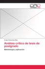 Image for Analisis critico de tesis de postgrado