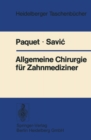 Image for Allgemeine Chirurgie Fur Zahnmediziner