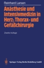 Image for Anasthesie und Intensivmedizin in Herz-, Thorax- und Gefachirurgie
