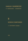 Image for B Boron Compounds: Boron and Chalcogens. Carboranes. Formula Index for 1st Suppl. Vol. 1 to 3