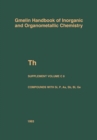 Image for Th Thorium Supplement Volume C 8: Compounds with Si, P, As, Sb, Bi, and Ge