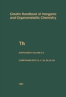 Image for Th Thorium Supplement Volume C 8 : Compounds with Si, P, As, Sb, Bi, and Ge