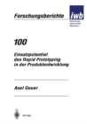 Image for Einsatzpotential des Rapid Prototyping in der Produktentwicklung