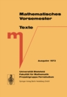 Image for Mathematisches Vorsemester: Texte. Ausgabe 1973