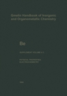 Image for Be Beryllium: The Element. Physical Properties (continued) and Electrochemical Behavior : B-e / A / 3