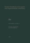 Image for Be Beryllium : The Element. Physical Properties (continued) and Electrochemical Behavior