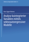 Image for Analyse kointegrierter Variablen mittels vektorautoregressiver Modelle