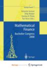 Image for Mathematical Finance - Bachelier Congress 2000 : Selected Papers from the First World Congress of the Bachelier Finance Society, Paris, June 29-July 1, 2000