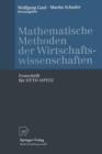Image for Mathematische Methoden der Wirtschaftswissenschaften : Festschrift fur OTTO OPITZ