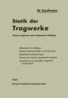 Image for Statik der Tragwerke