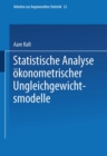 Image for Statistische Analyse Okonometrischer Ungleichgewichtsmodelle : 32